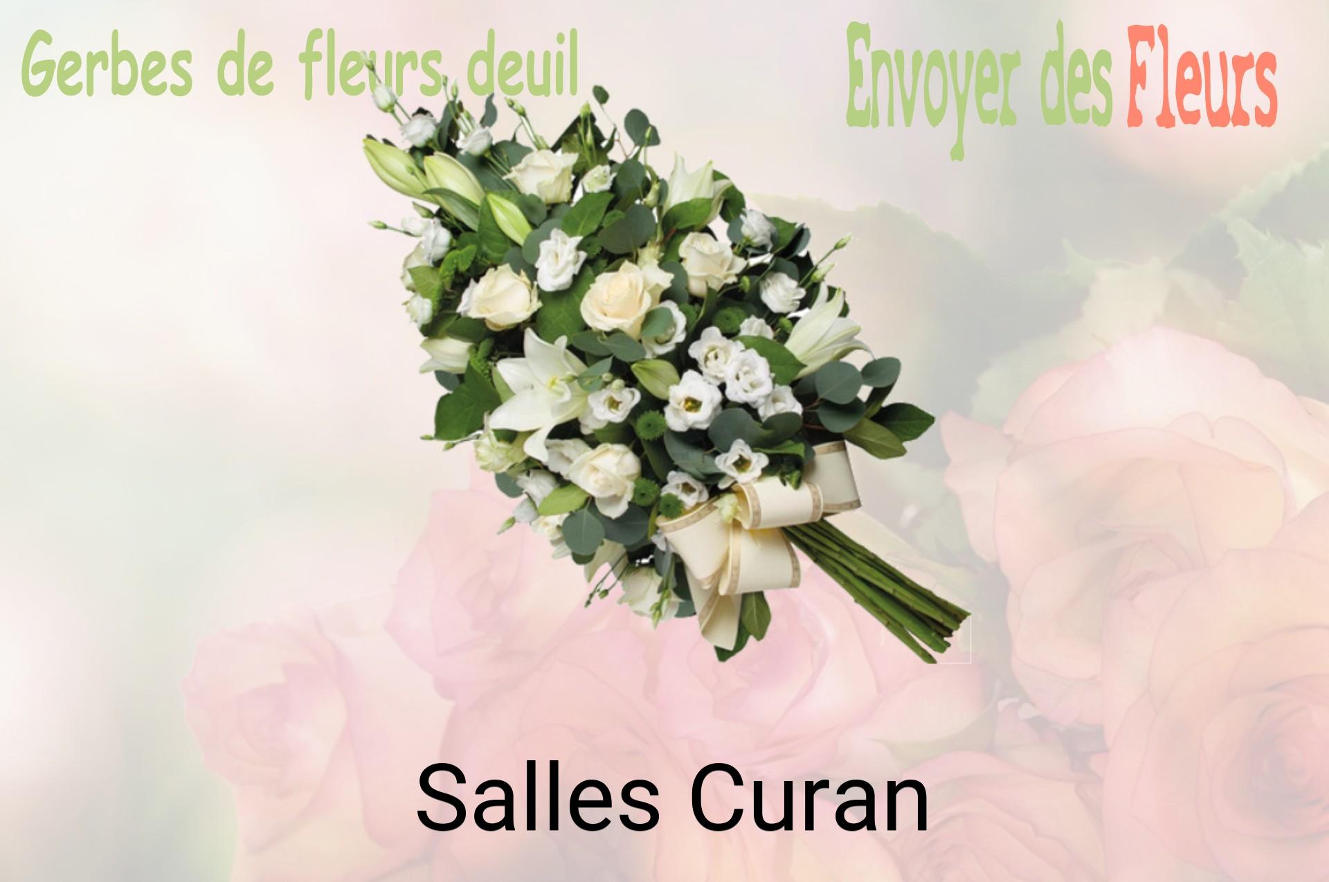 Gerbe de fleurs de deuil livrée à Salles-Curan